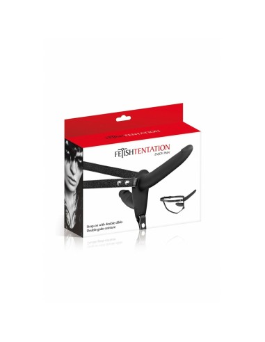 Gode ceinture Fetish Tentation Noir 15,5 cm