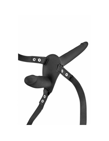 Gode ceinture Fetish Tentation Noir 15,5 cm