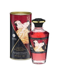 Huile de massage érotique Shunga SHU127-SPARKLING STRAWBERRY WINE 100 ml Fraise