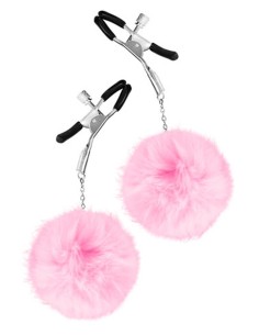 Pinces à seins pression réglable pompons roses - CC5700720050 2