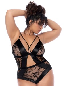 Body noir dos nu grande taille - MAL8881XBLK 2