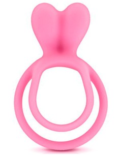 Double cockring rose avec stimulateur de clitoris - CC5710050050