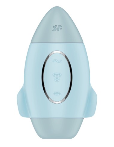 Stimulateur de clitoris violet vibration et air pulsé USB vert Mission control Satisfyer - CC597853