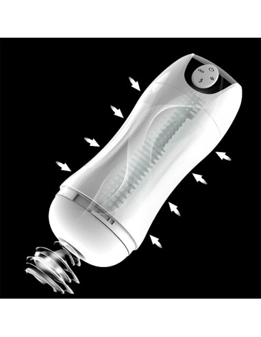 Masturbateur Deluxe USB, 10 modes de vibration et 3 modes de succions - MOC-888