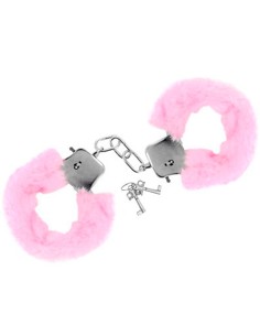 Menottes fourrure roses de poignets avec sécurité - CC5140030050 2