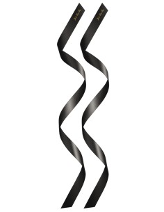 Bandeaux satinés noirs chevilles et poignets - CC780201001000 2