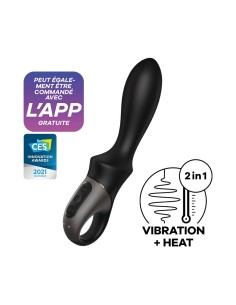 Vibromasseur noir USB, chauffant et connecté Heat Climax Satisfyer - CC597789 2