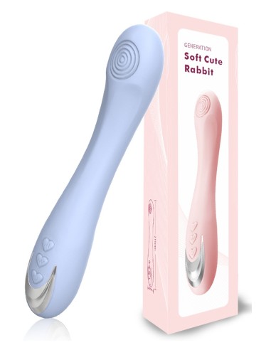 Vibromasseur silicone 10 modes de vibration USB bleu - BOZ-053TUR