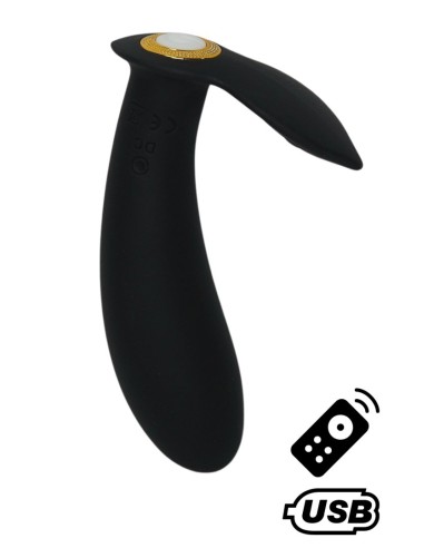 ERNEST, Mini vibromasseur avec stimulateur clitoridien USB, avec télécommande - BQ155BLK
