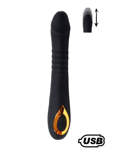 TWIST Noir, Vibromasseur "va-et-vient" USB en silicone médical, doté de 18 modes de stimulation - BQ586BLK