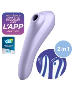 Vibromasseur et stimulateur de clitoris violet connecté Dual Pleasure Satisfyer - CC5972590201 2