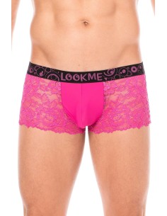 Boxer magenta en dentelle délicate - LM2006-67MAG 2