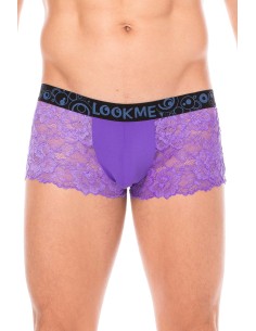 Boxer violet en dentelle délicate - LM2006-67PUR 2