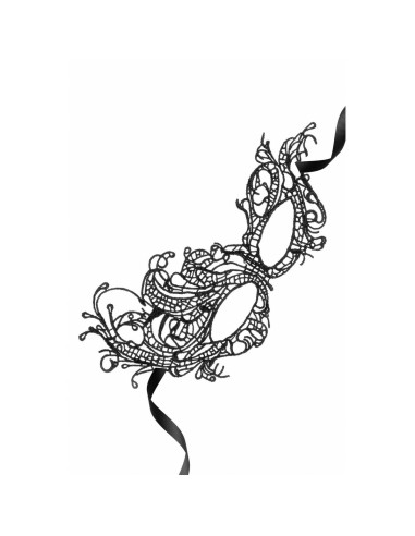 Bleu et Vert Flamboyant Maskarade Noir