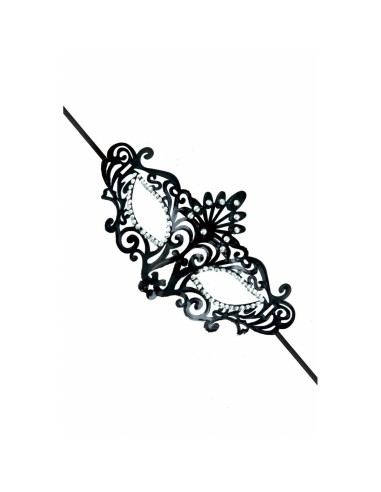 Bleu et Vert Flamboyant Maskarade Noir