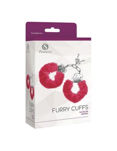 Menottes S Pleasures Furry Rouge 2