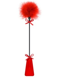 Cravache rouge bdsm avec plumeau - CC5700770030 2