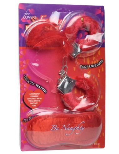 Kit masque menottes duvet et plume - CC500503