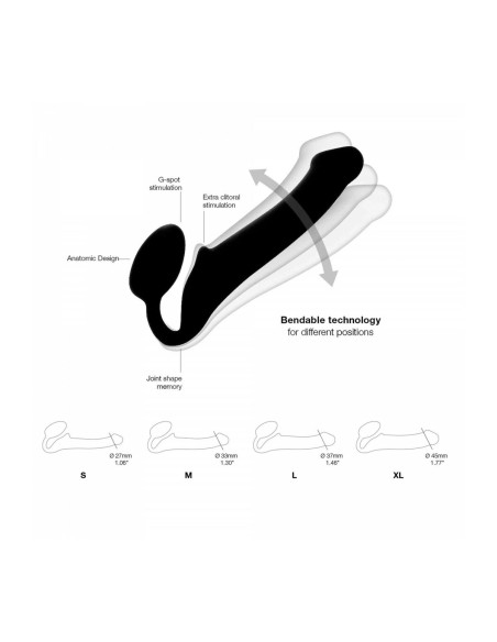 Harnais New Comers Semi-Realistic Bendable Strap-on-me 6013236